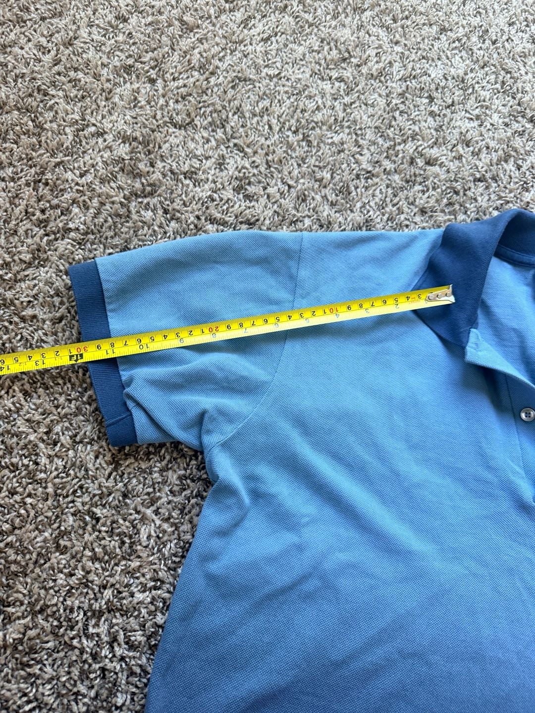 Lacoste Ombre Polo Shirt US M Blue Cotton Classic Fit 6