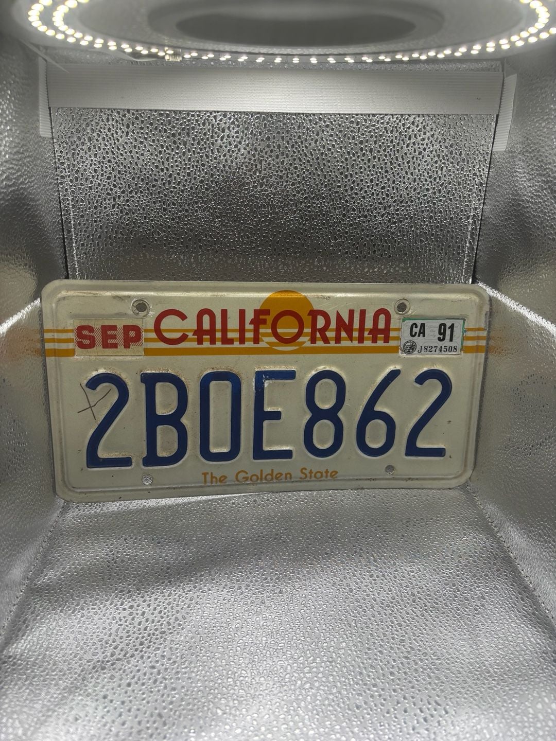 Vintage California License Plate 2BOE862 The Golden State Car Auto Tag 1