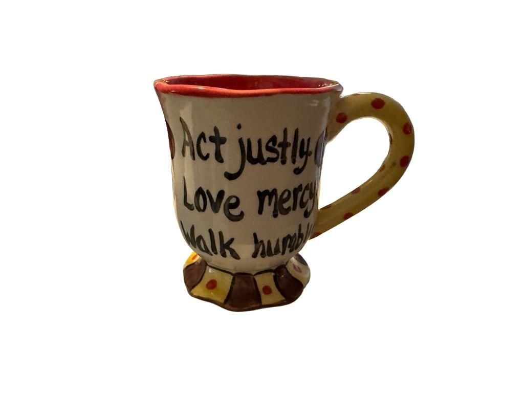 Cindy James Act Justly Love Mercy Walk Humbly Ceramic Coffee Mug 3