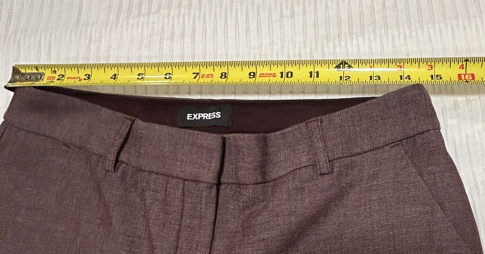 Express Columnist Barely Boot Mid Rise Size 10R Maroon/Red Pants  9