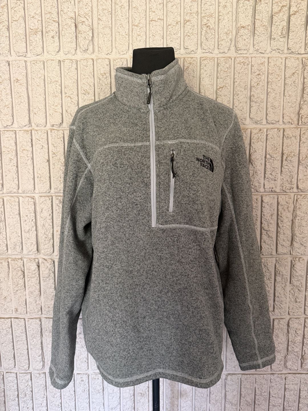 906 The North Face Gordon Lyons Quarter Zip Size L Gray 2