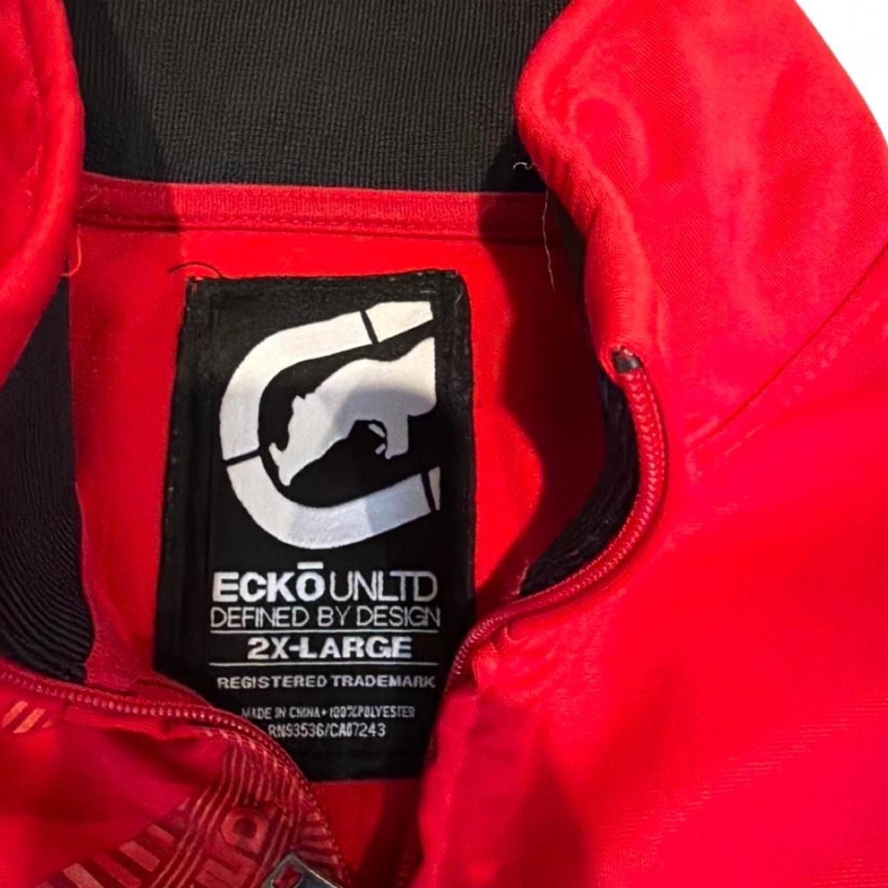 Vintage Y2K Ecko Unld. Red Track Jacket / Full-Zip Sweatshirt (Size 2X-Large) 3