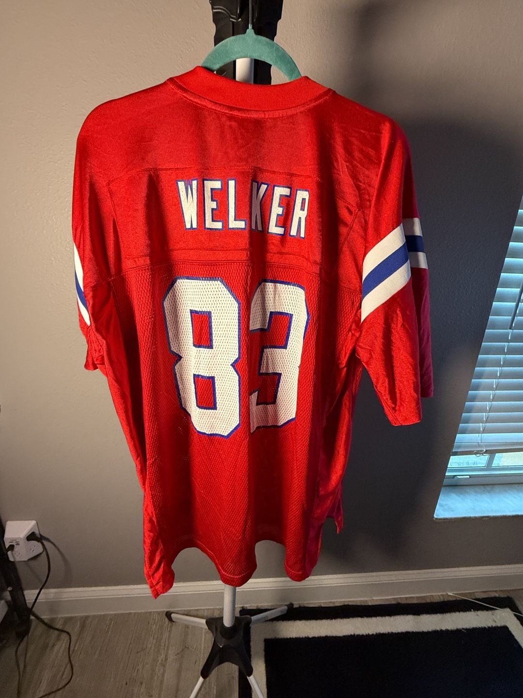 Reebok New England Patriots Jersey Size L Red AFL 50th Anniversary #83 12
