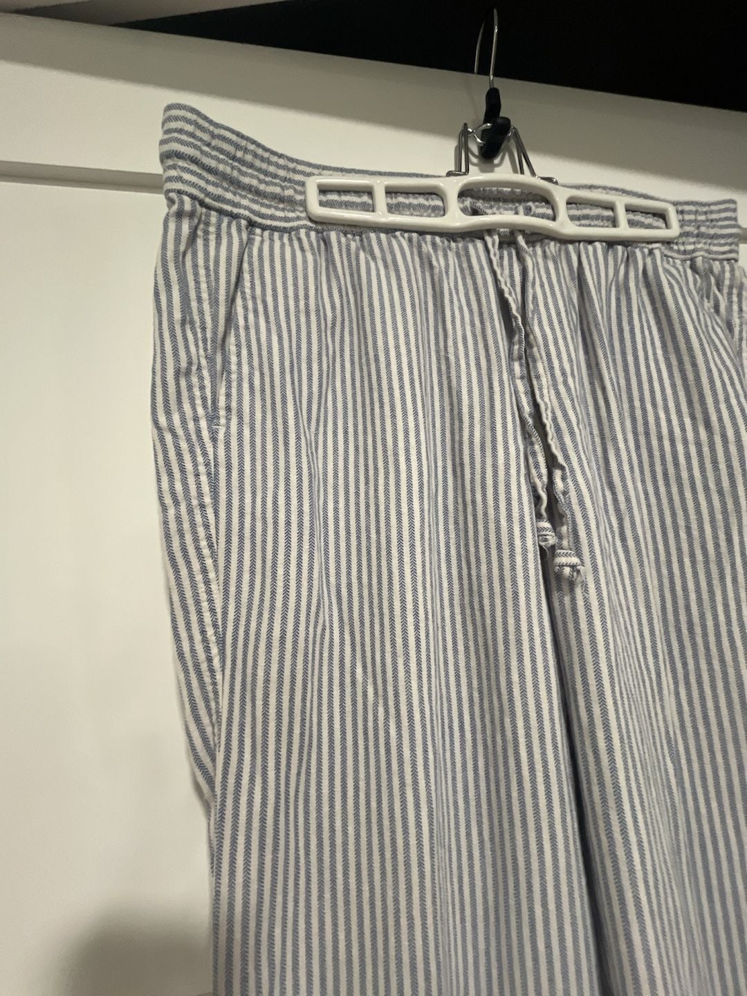 Ann Taylor Factory Striped Linen Blend Pants Blue White 3