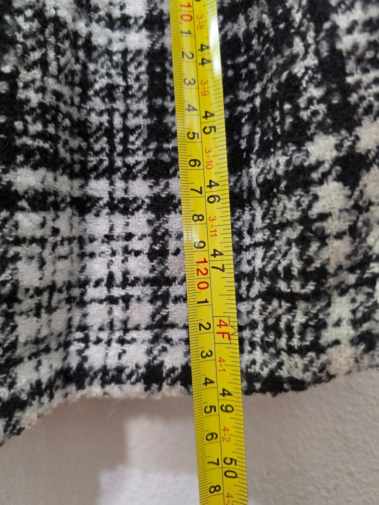 LBLCThe Label Hayley Long Belted Plaid Jacket Small Black White Revolve 8
