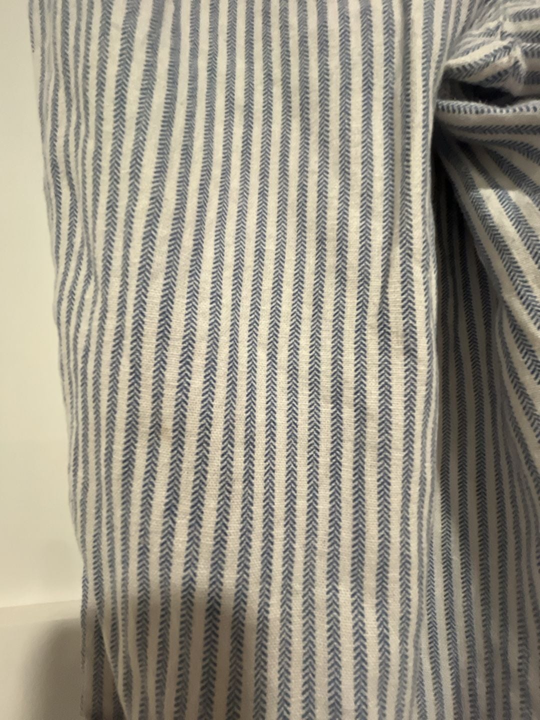 Ann Taylor Factory Striped Linen Blend Pants Blue White 6