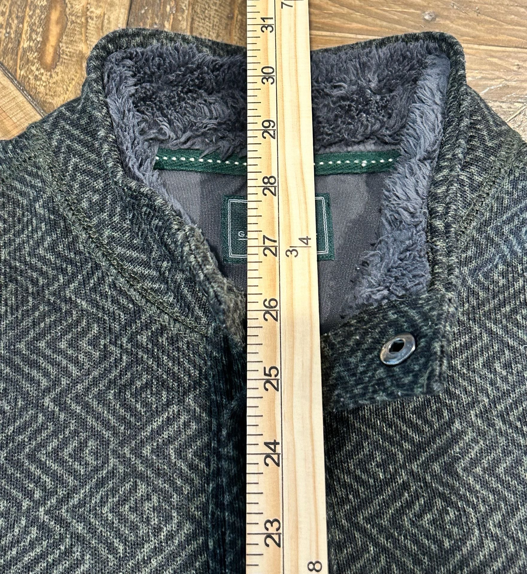 G.H. Bass & Co. Pullover Size X-Large Gray Herringbone Mock Neck 8