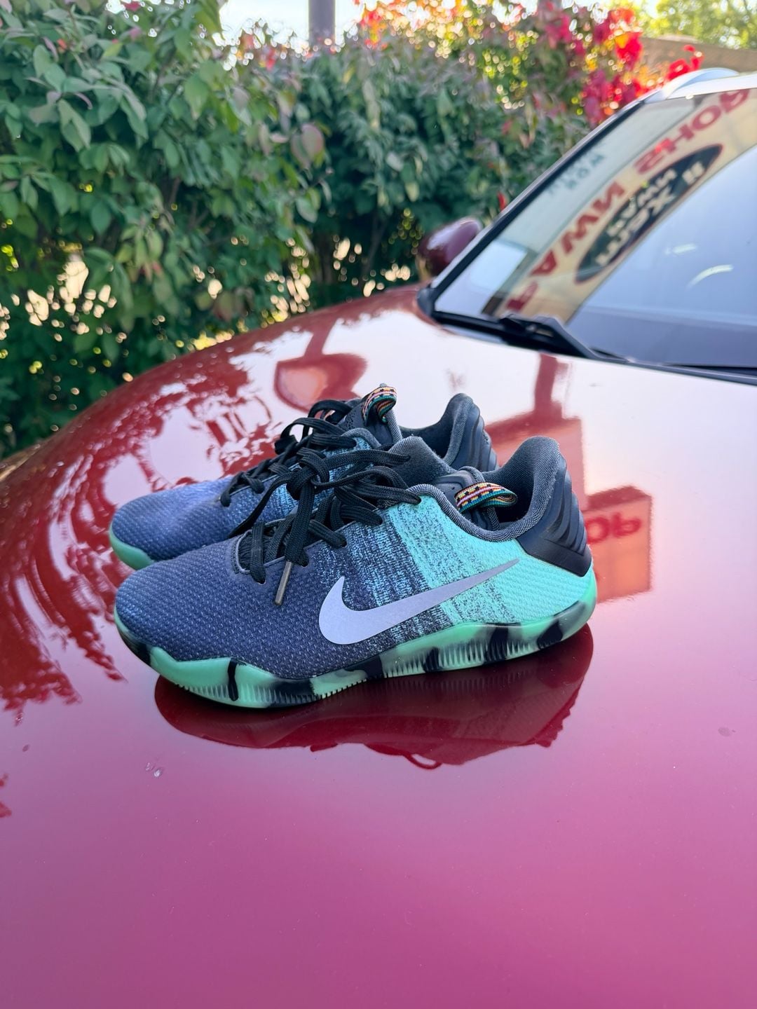 Nike Kobe XI GS All Star Size 6.5Y Green Glow Black Basketball Shoes 2