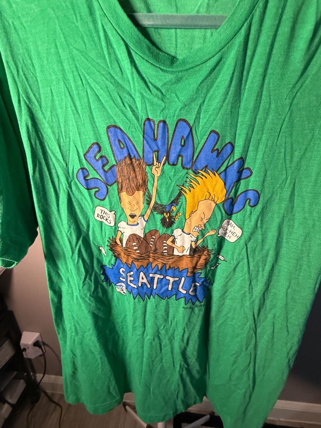 Homage Beavis and Butt-Head Seattle Seahawks T-Shirt XXL Green 3