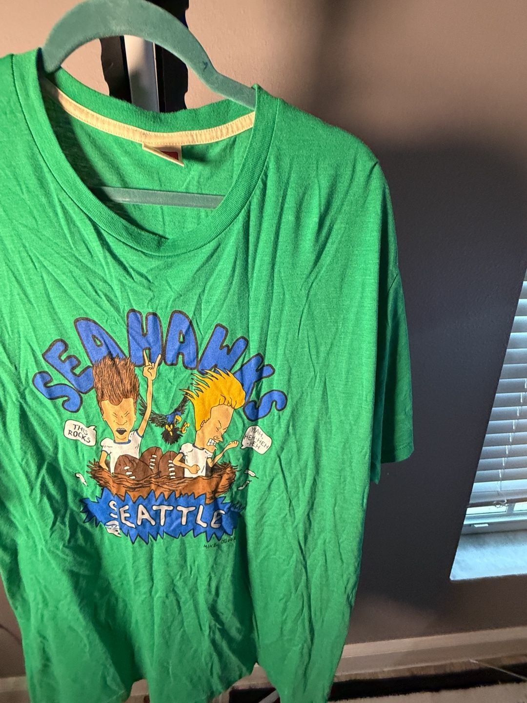Homage Beavis and Butt-Head Seattle Seahawks T-Shirt XXL Green 6