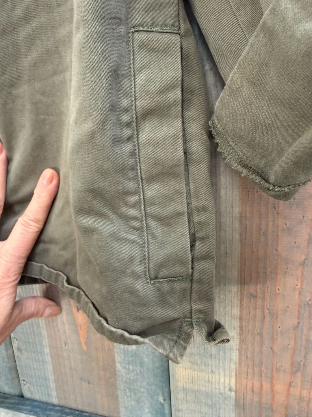 PacSun Military Utility Jacket Size M Olive Green Patches Boxy Fit 7