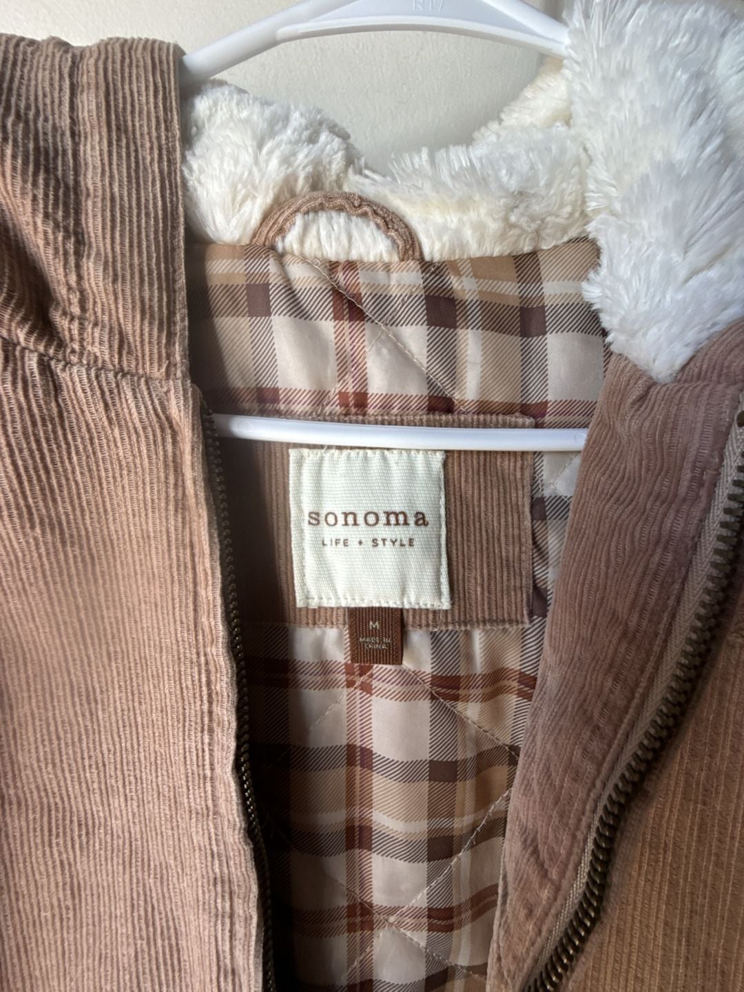 Perfect Fall 🍁 Corduroy Sherpa Jacket Size M Brown 3