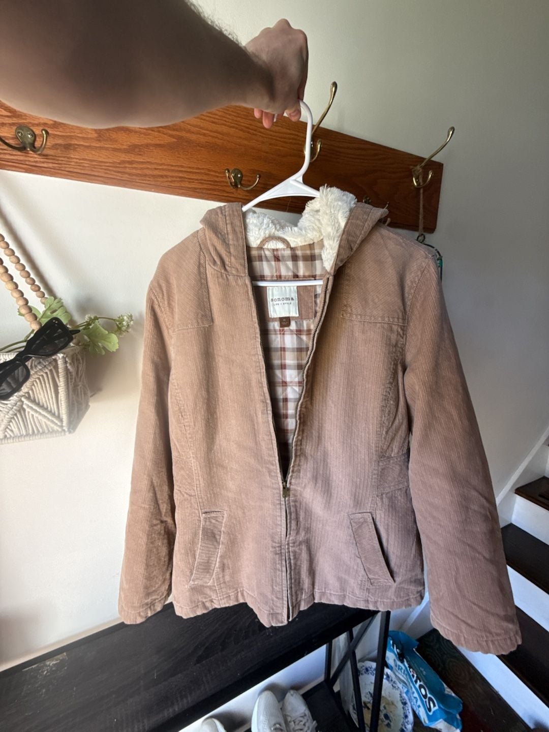 Perfect Fall 🍁 Corduroy Sherpa Jacket Size M Brown 5
