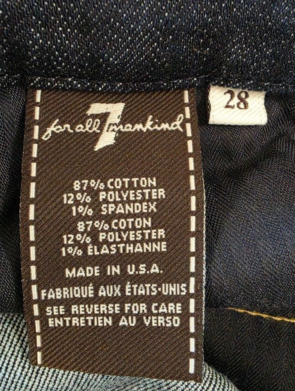 7 For All Mankind Kimmie Bootcut Jeans Dark Wash Sz 28 5