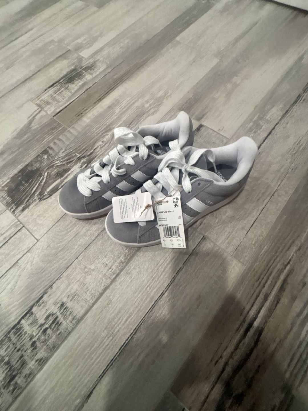 Adidas Campus 00s J Size 5 Grey White Sneakers New With Tags 4