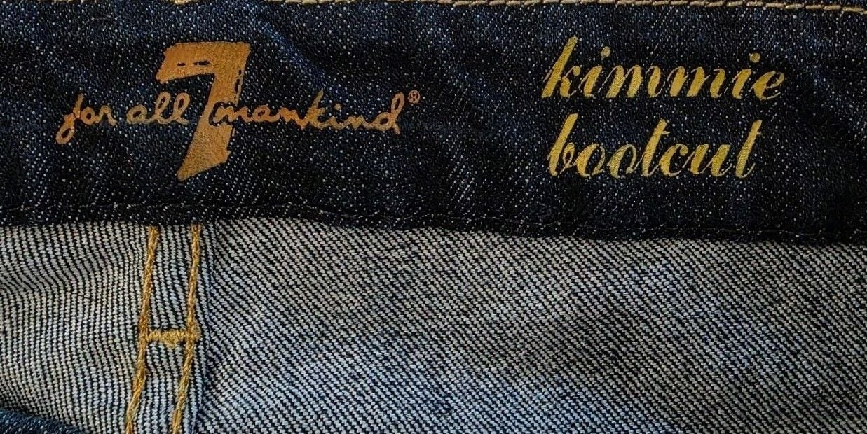 7 For All Mankind Kimmie Bootcut Jeans Dark Wash Sz 28 4