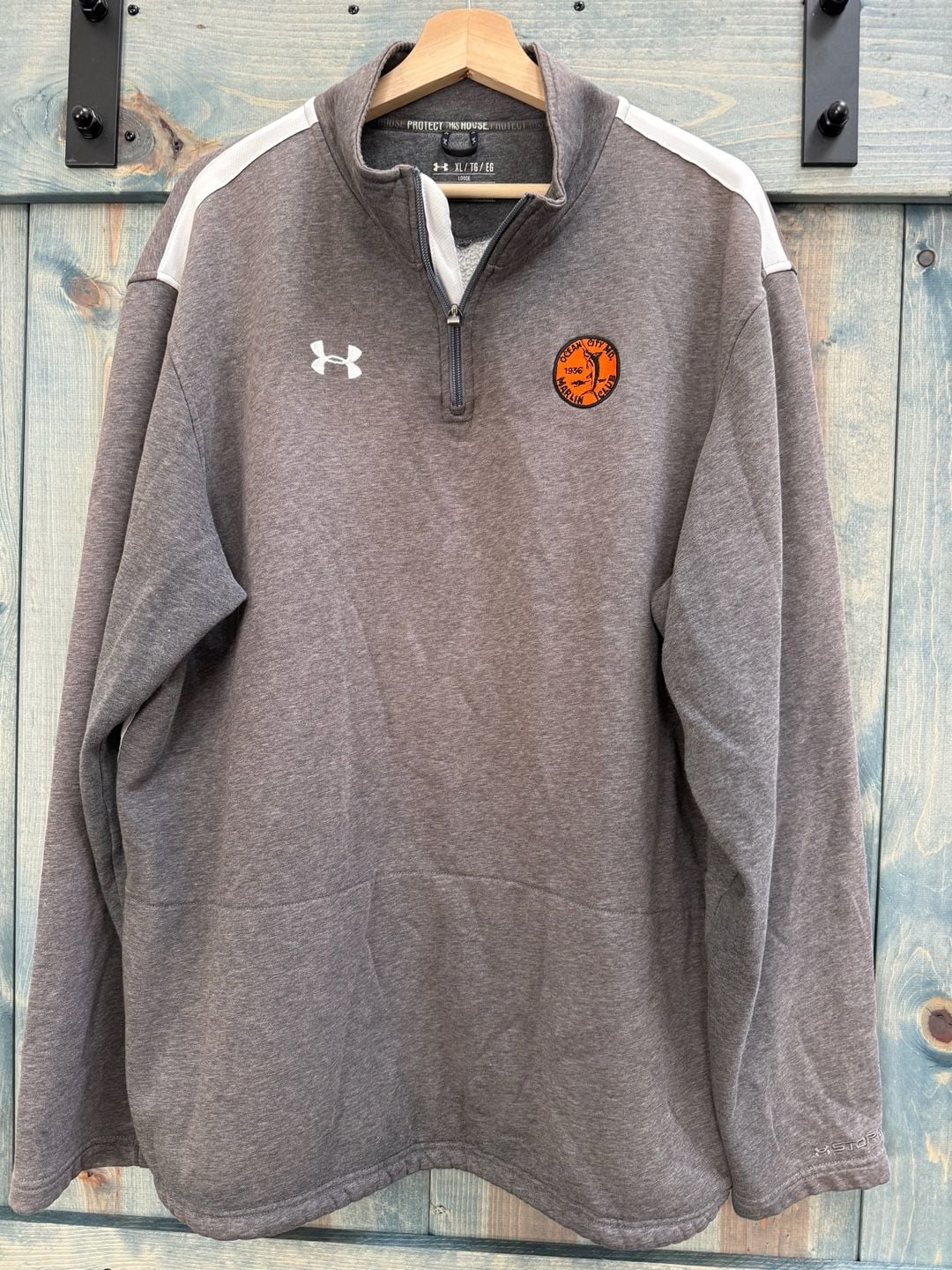 Under Armour Storm 1/2 Zip Pullover XL Grey Ocean City Marlin Club 3