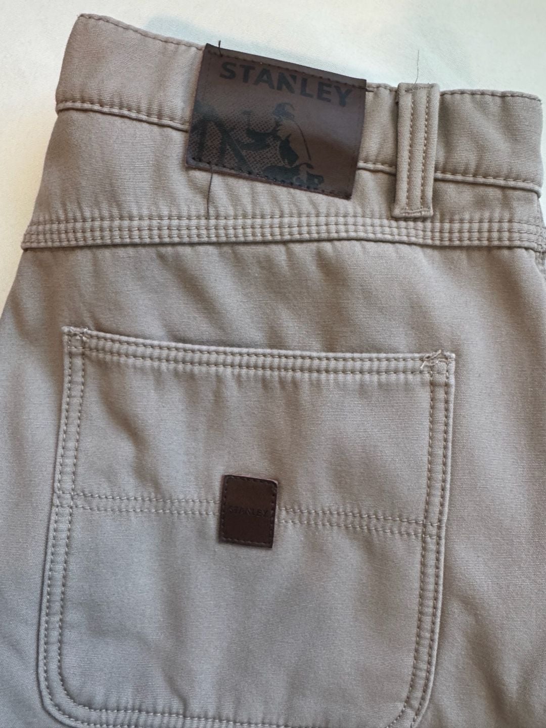 Stanley Fleece Lined Workwear Carpenter Utility Pants Tan Men’s 36x32 2