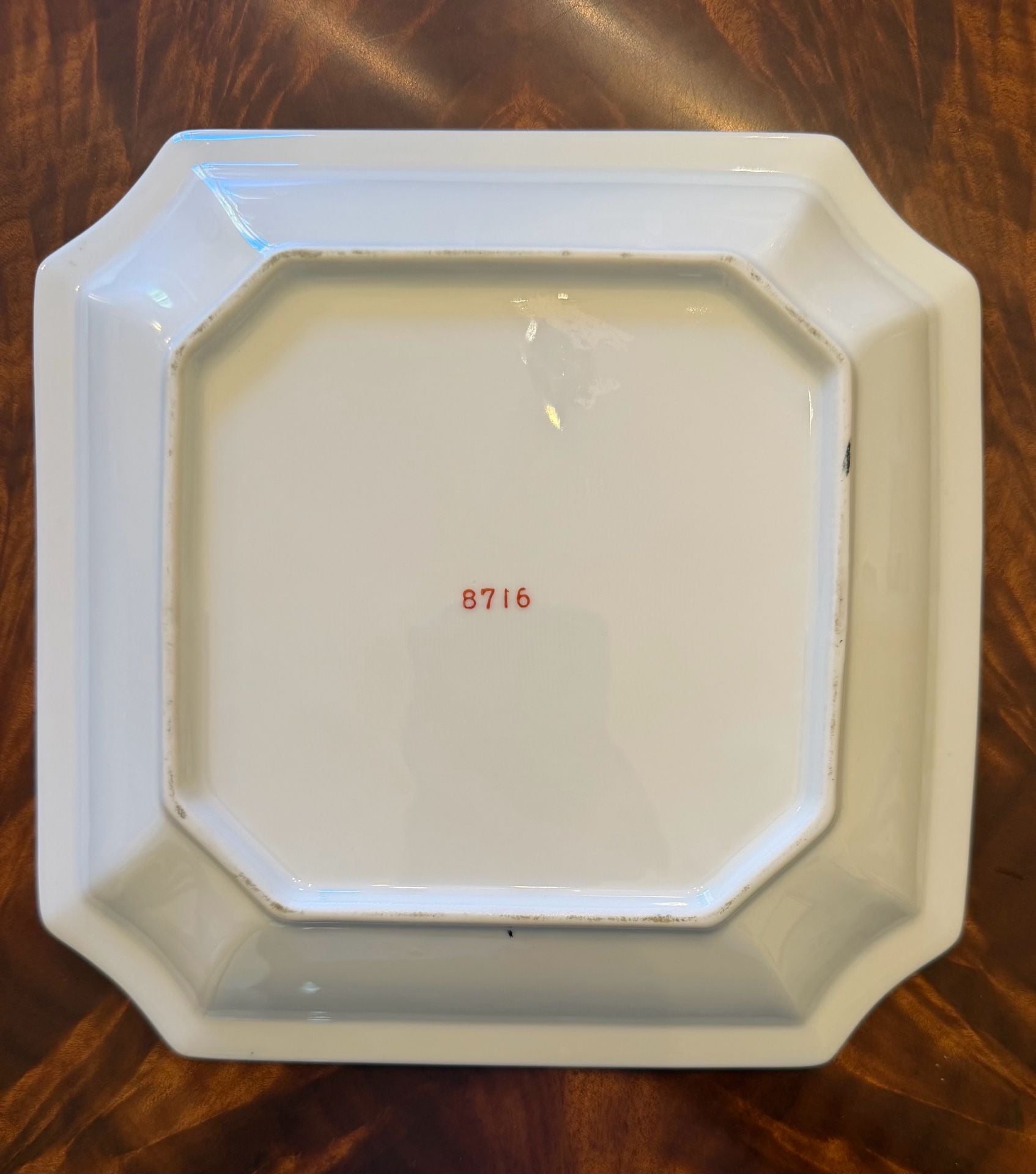 Andrea By Sadek Lotus Plate Size 8x8 White Porcelain Floral 8716 3