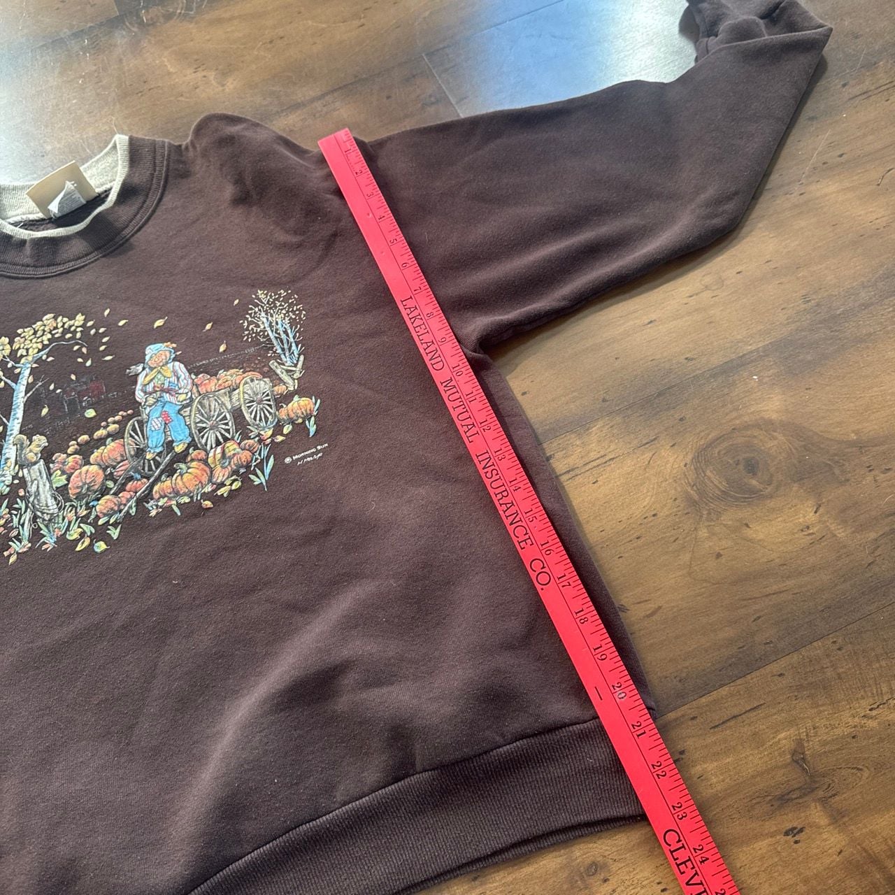 Top Stitch By Morning Sun Sweatshirt Size Medium Brown Pumpkin 7