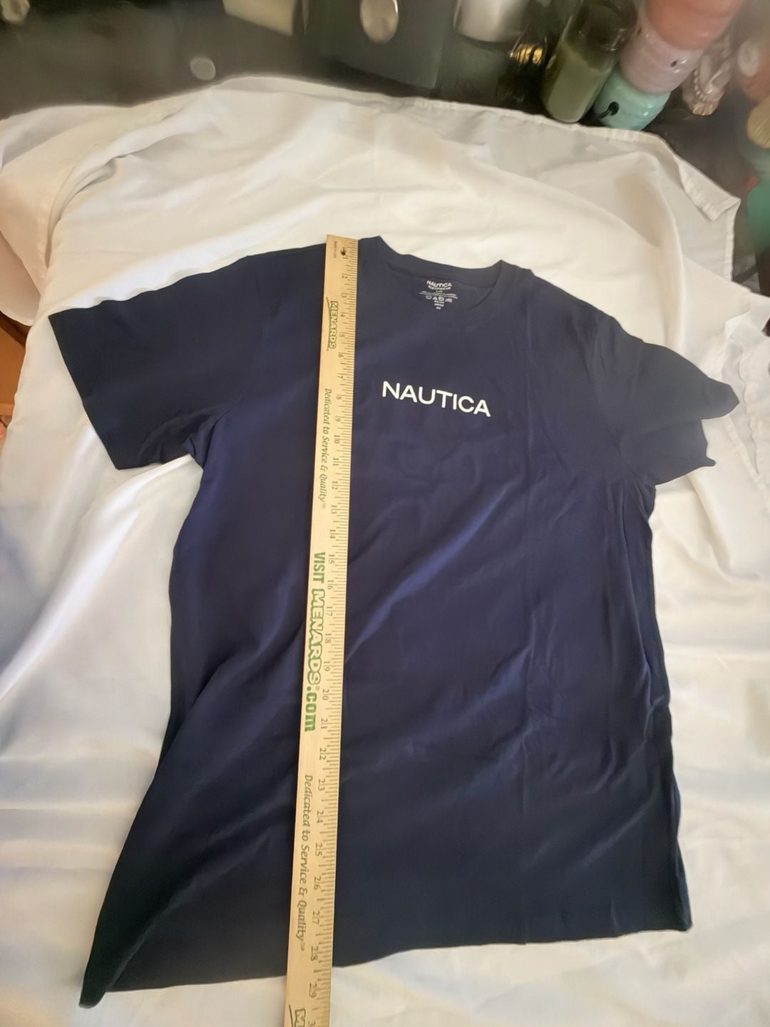 Nautica Logo Graphic T-Shirt Size L Navy Blue Cotton Sleepwear 8