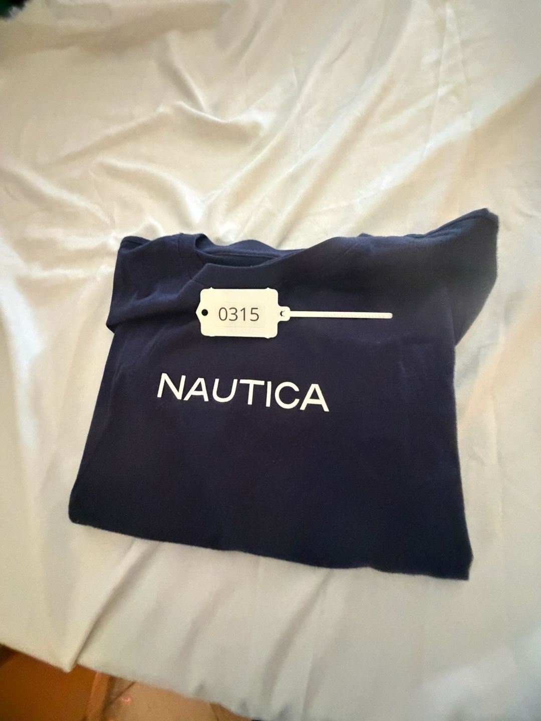 Nautica Logo Graphic T-Shirt Size L Navy Blue Cotton Sleepwear 9