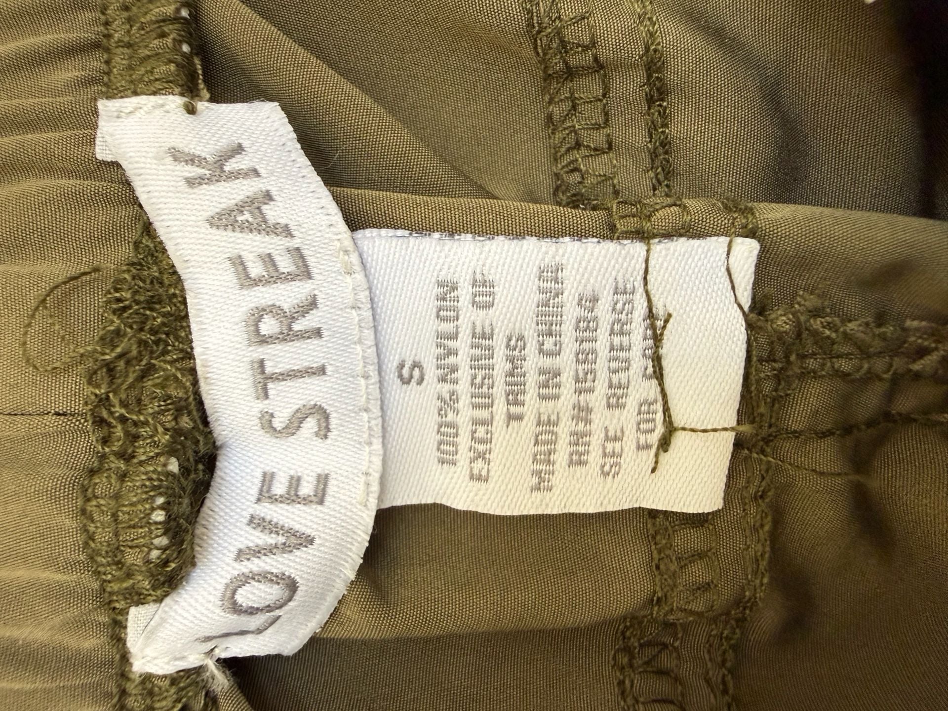 Love Streak Parachute Pants Size S Green Cargo High Waist Nylon 7