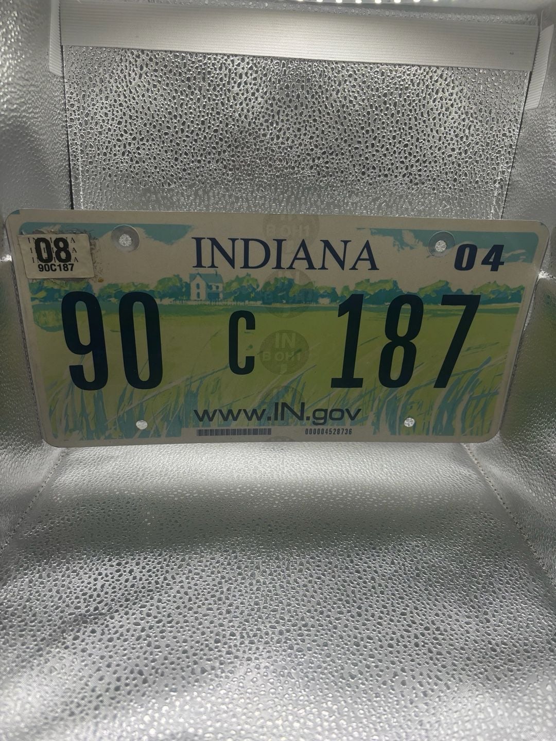 Indiana License Plate Farm Scene 1