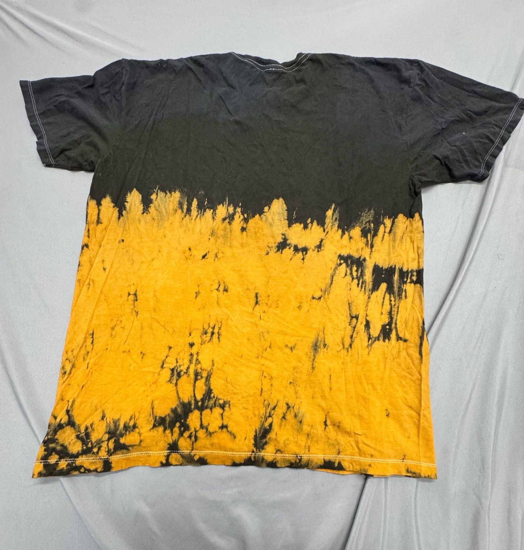 Cypress Hill Skull & Bones T-Shirt Size 2X Black Yellow Tie Dye 6