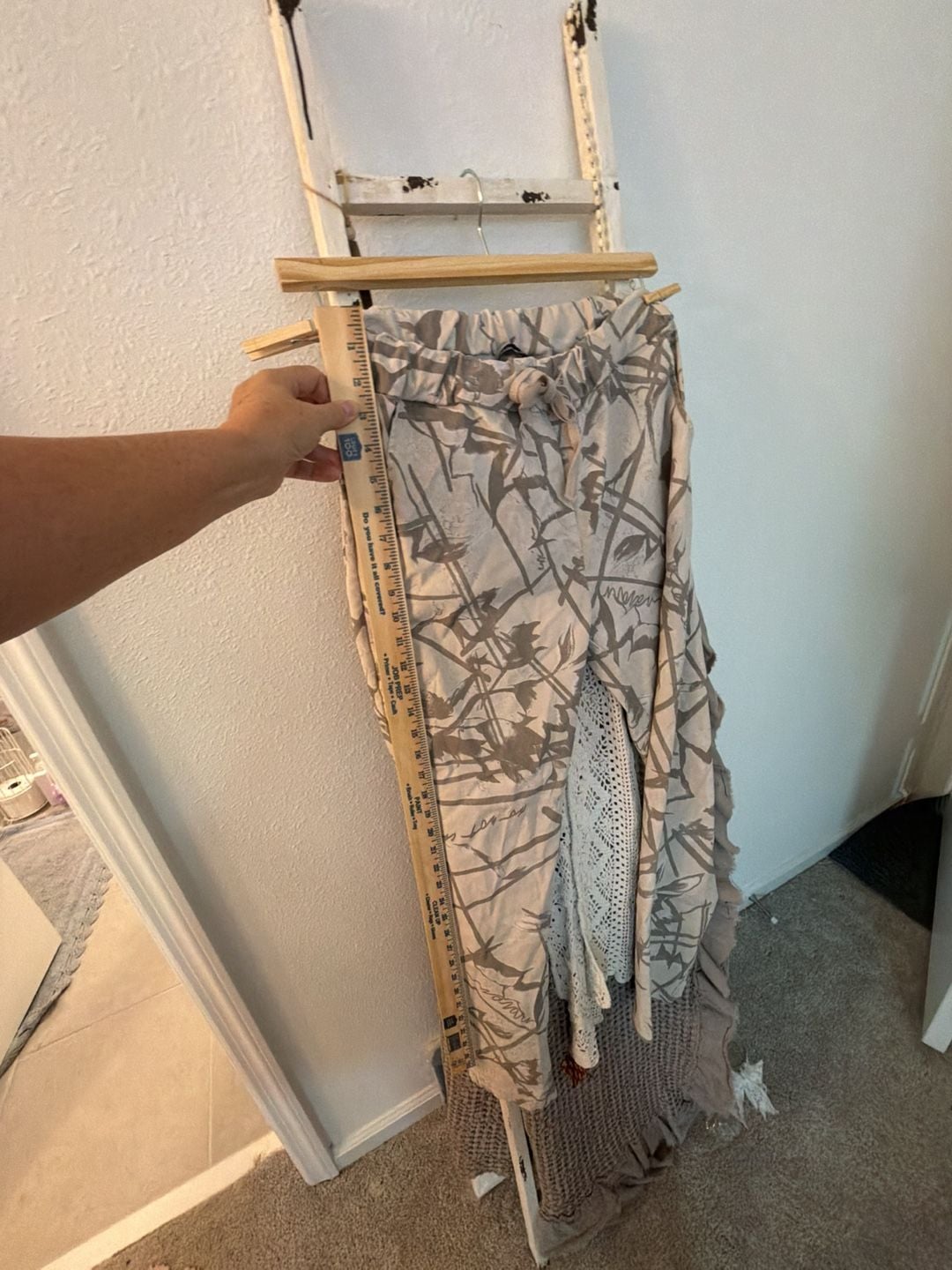 Made in Italy Camo Cargo Pants Drawstring Taupe 5