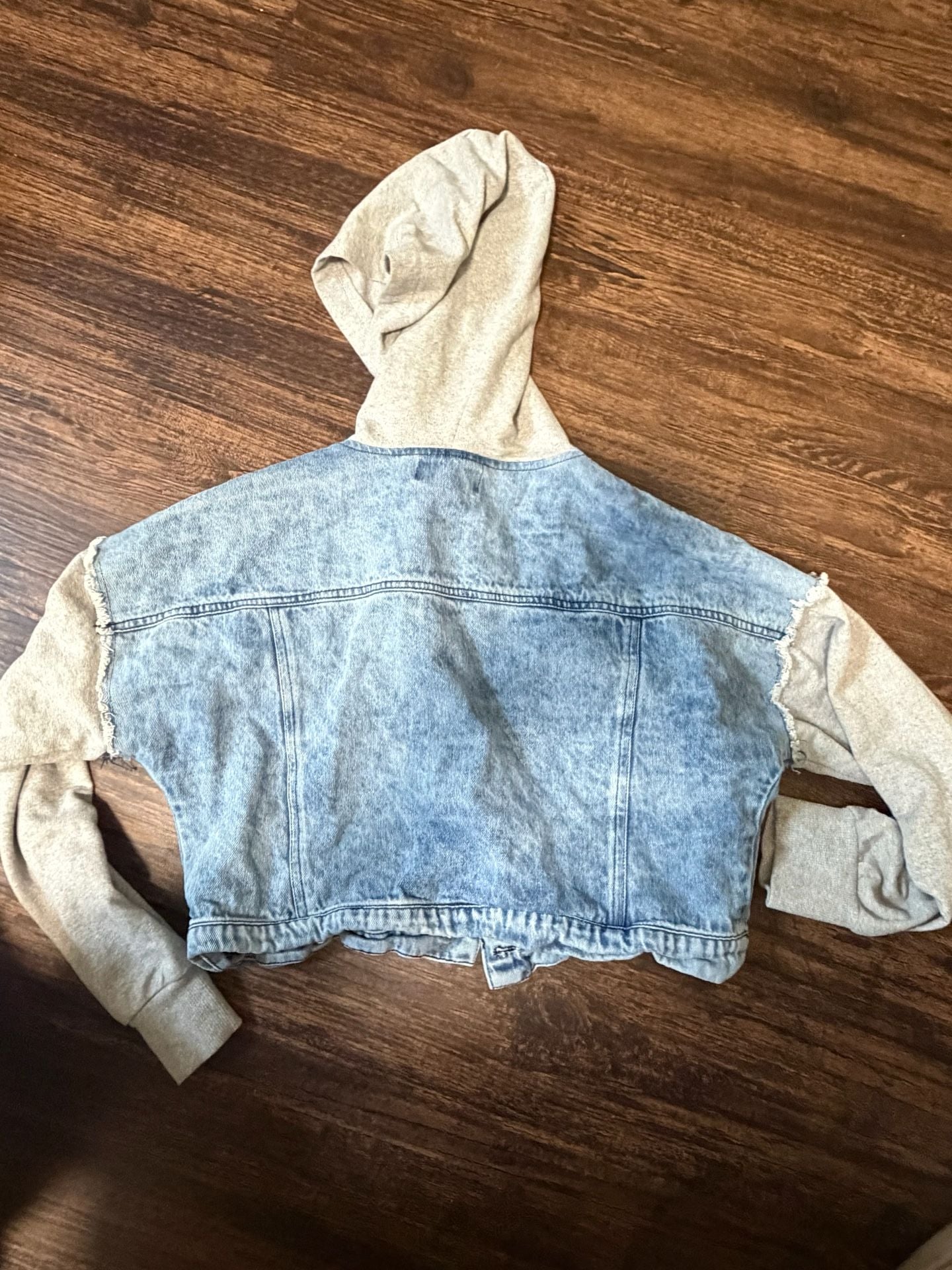 Thrill Jeans Hooded Denim Jacket Size L 4