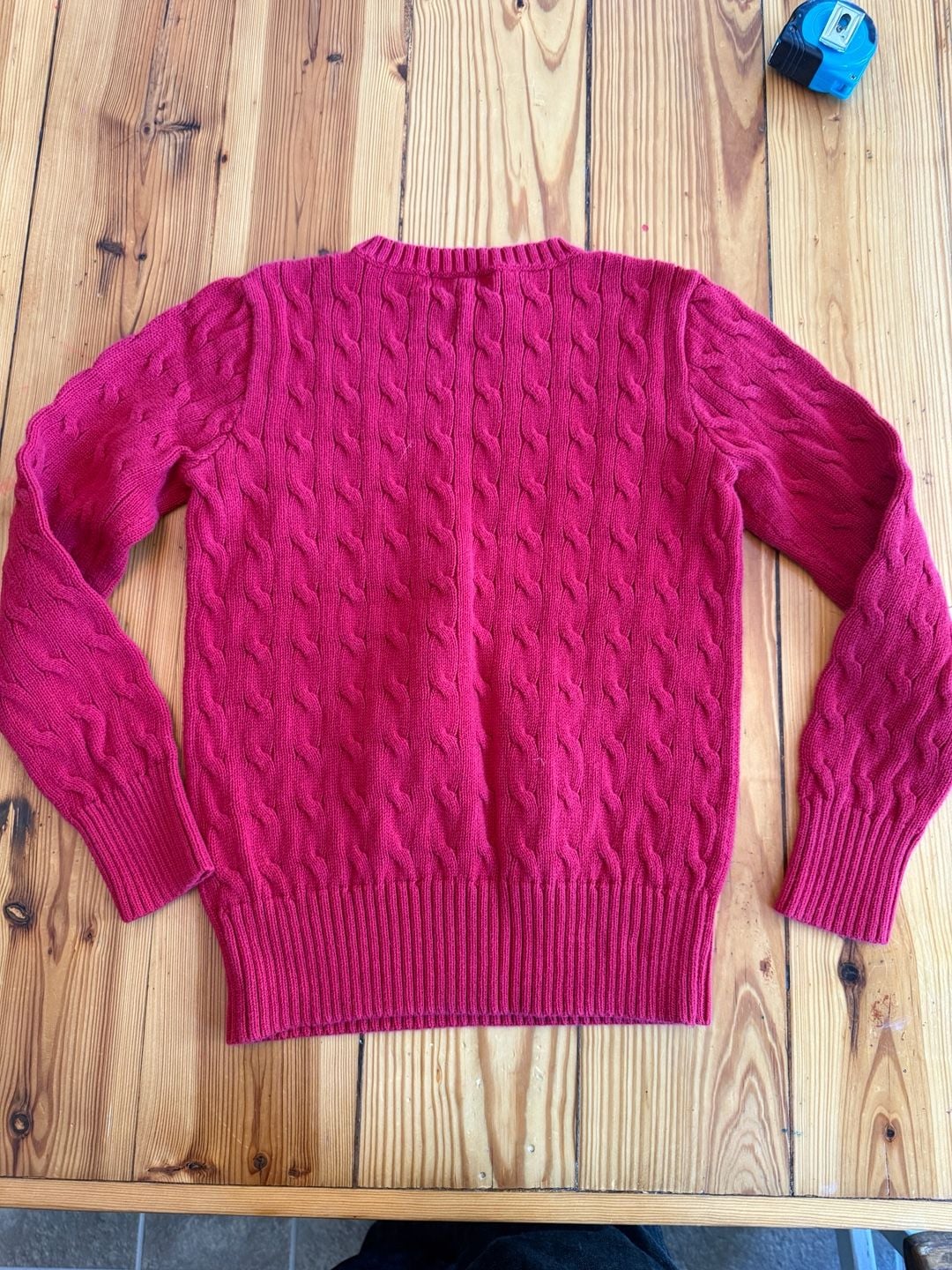 Polo Ralph Lauren Cable Knit Sweater Size M (10-12) Pink Cotton 3