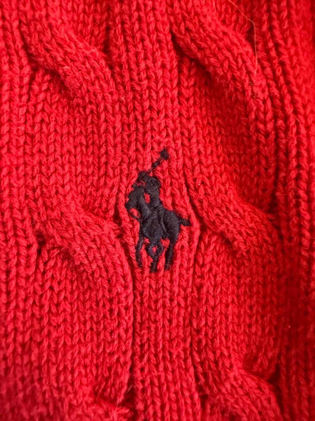 Polo Ralph Lauren Cable Knit Sweater Size M (10-12) Pink Cotton 5