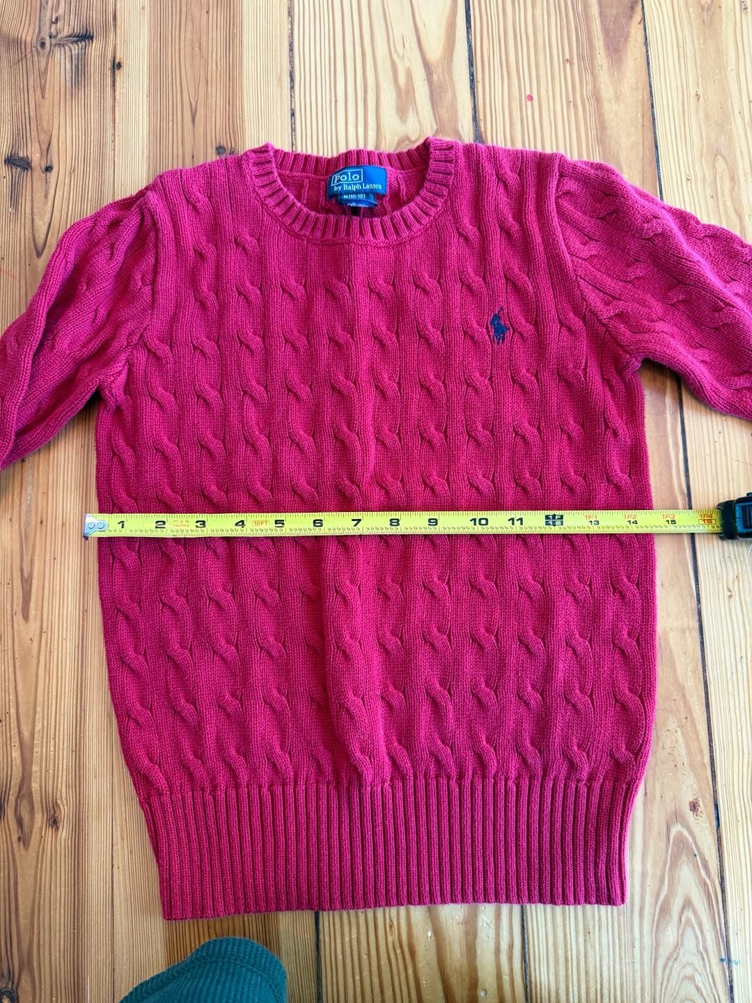 Polo Ralph Lauren Cable Knit Sweater Size M (10-12) Pink Cotton 6
