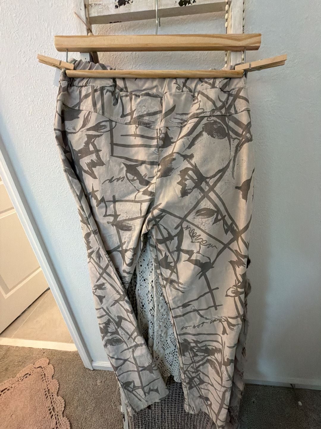 Made in Italy Camo Cargo Pants Drawstring Taupe 7
