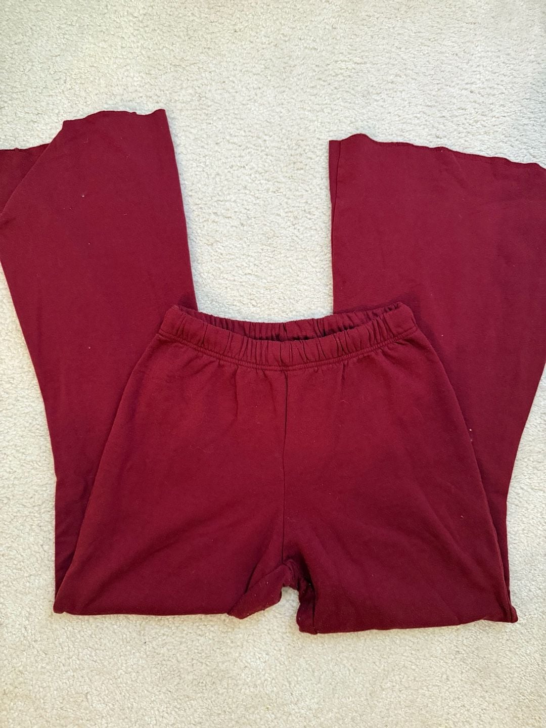 No Boundaries Flare Lounge Pants Size L 11-13 Burgundy Sweatpants 1