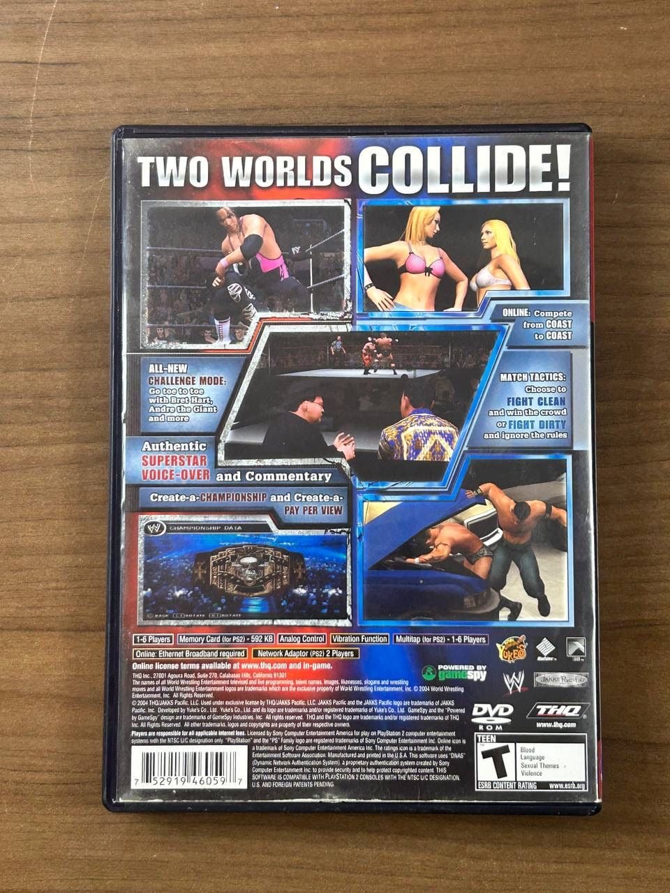 WWE SmackDown! vs. Raw 2004 Greatest Hits PS2 PlayStation 2 Disc & Case 3