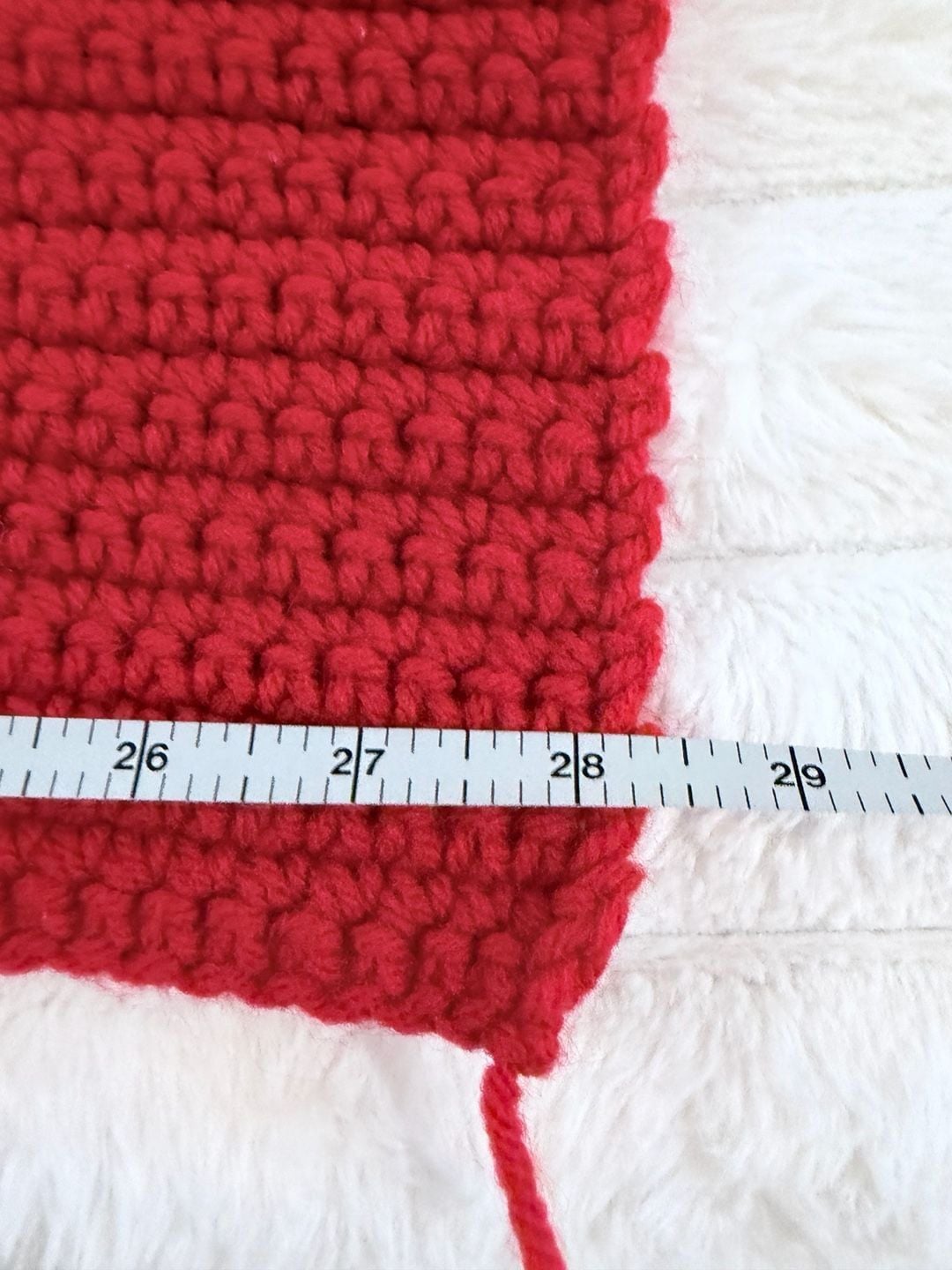 Handmade Crochet Wall Hanging Tapestry Ohio State Red White Size 18x28 3