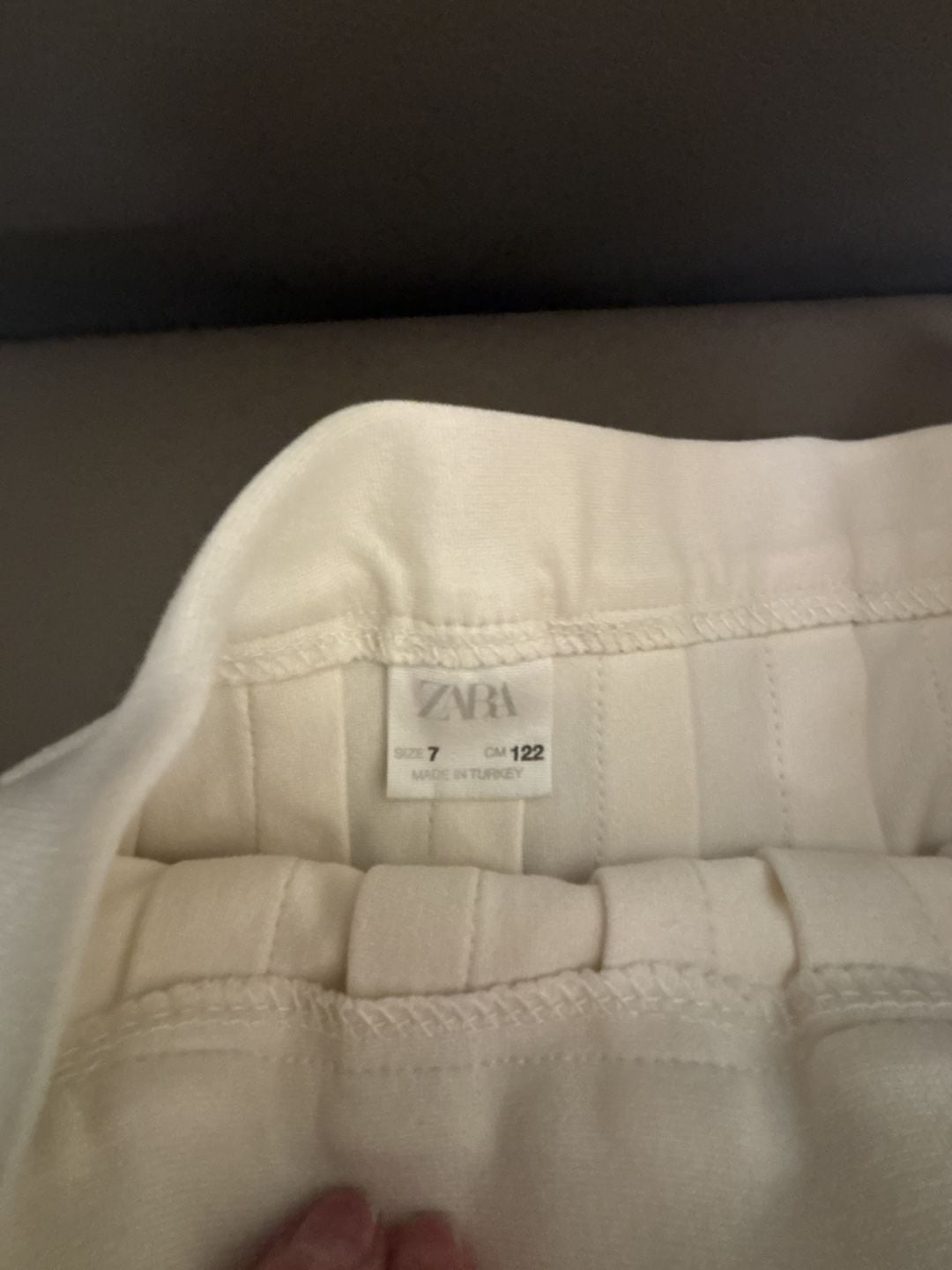 Zara Pleated Skirt Size 7 Cream Tennis Skater 3