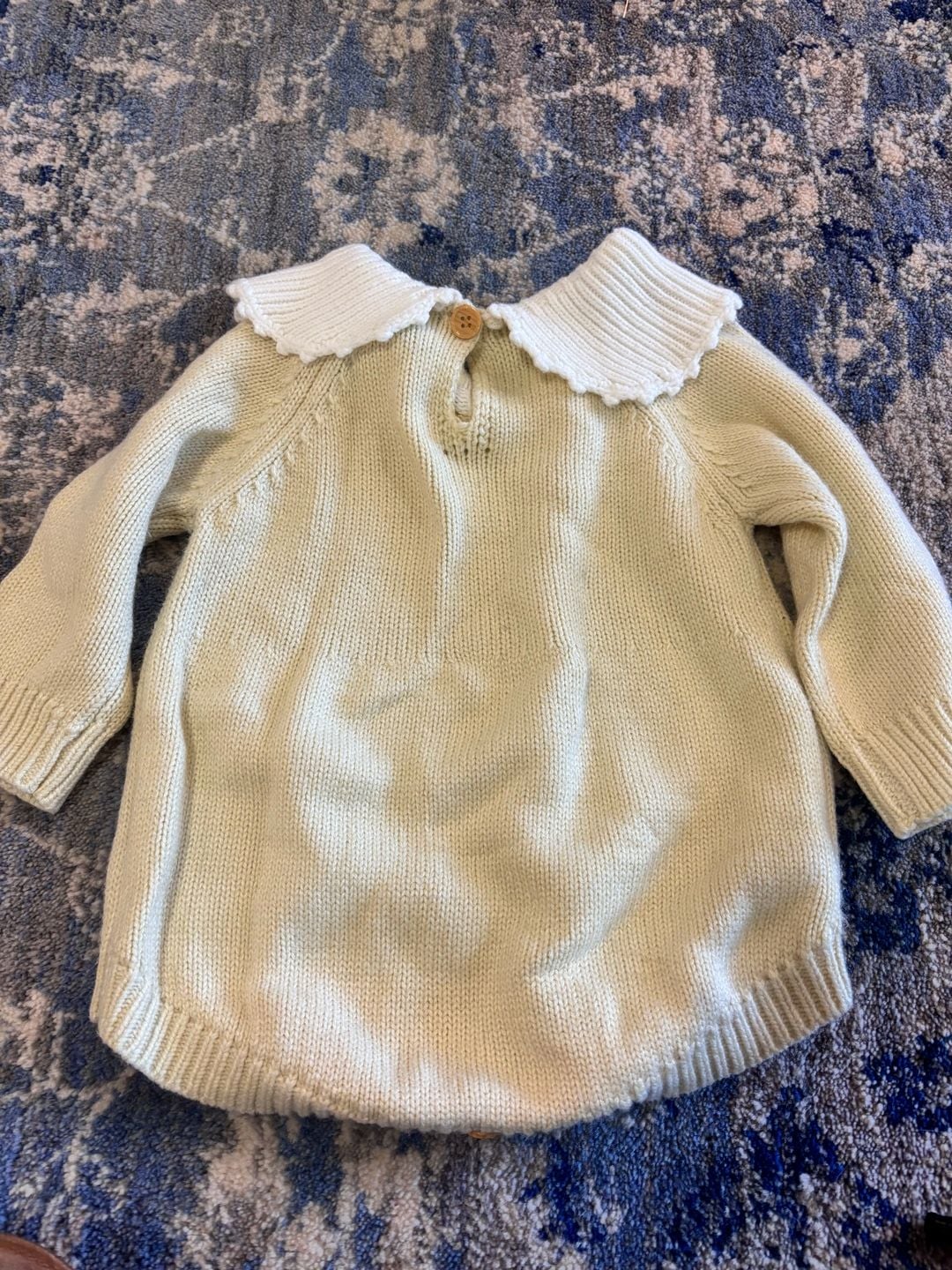 Baby Floral Embroidered Knit Bubble Romper Yellow 5