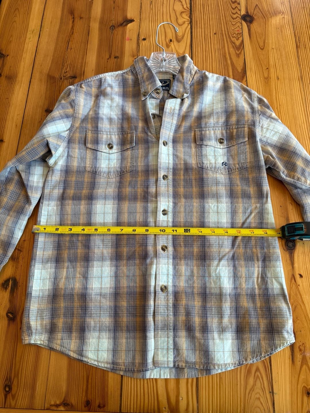 Roper Plaid Button-Down Shirt Size XL 16-18 Brown Tan Long Sleeve Cotton 8