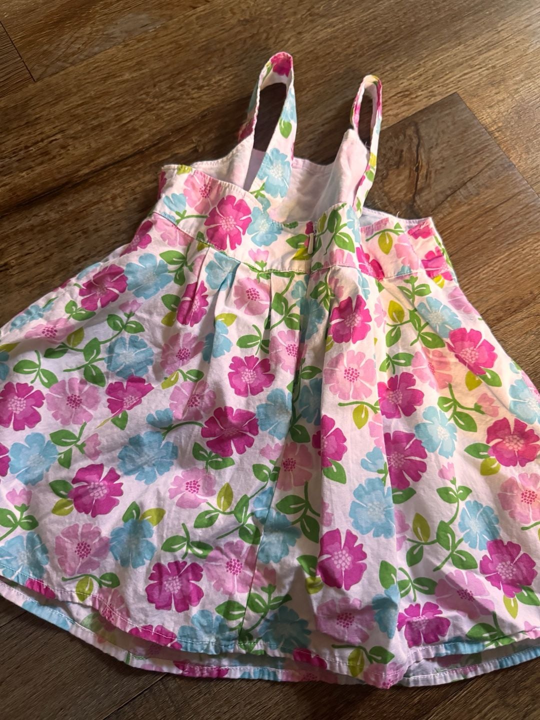 Y2K Gymboree Clothing Set Size 6 Pink Blue Floral Tank Top Pants 7