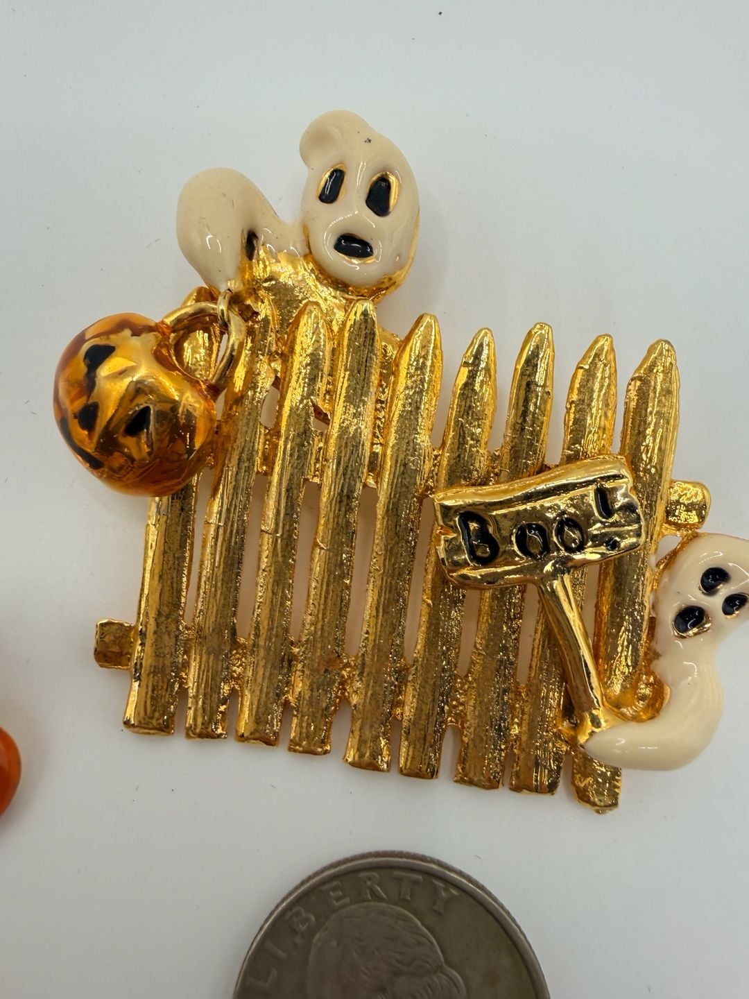 Lot of 4 Vintage Enamel Halloween Brooches Assorted 4