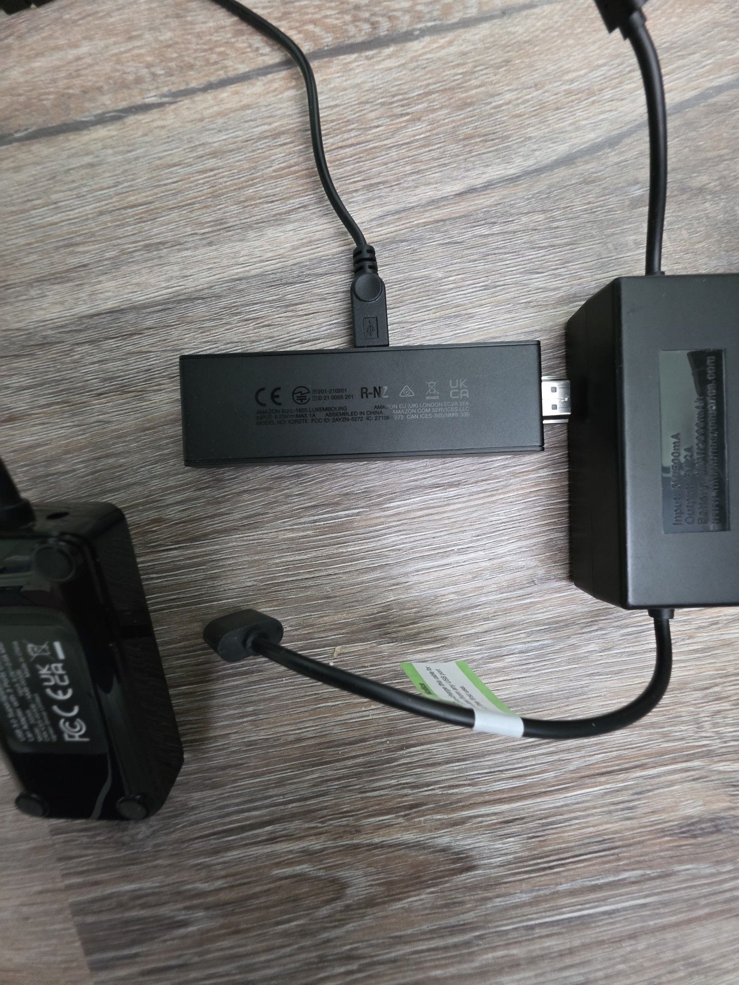 Amazon Fire TV Stick with Ugreen USB Hub and Mission Cables Power 6