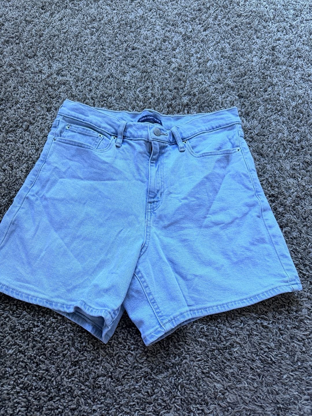 Calvin Klein Jeans Shorts Size 12 Light Wash Denim 2