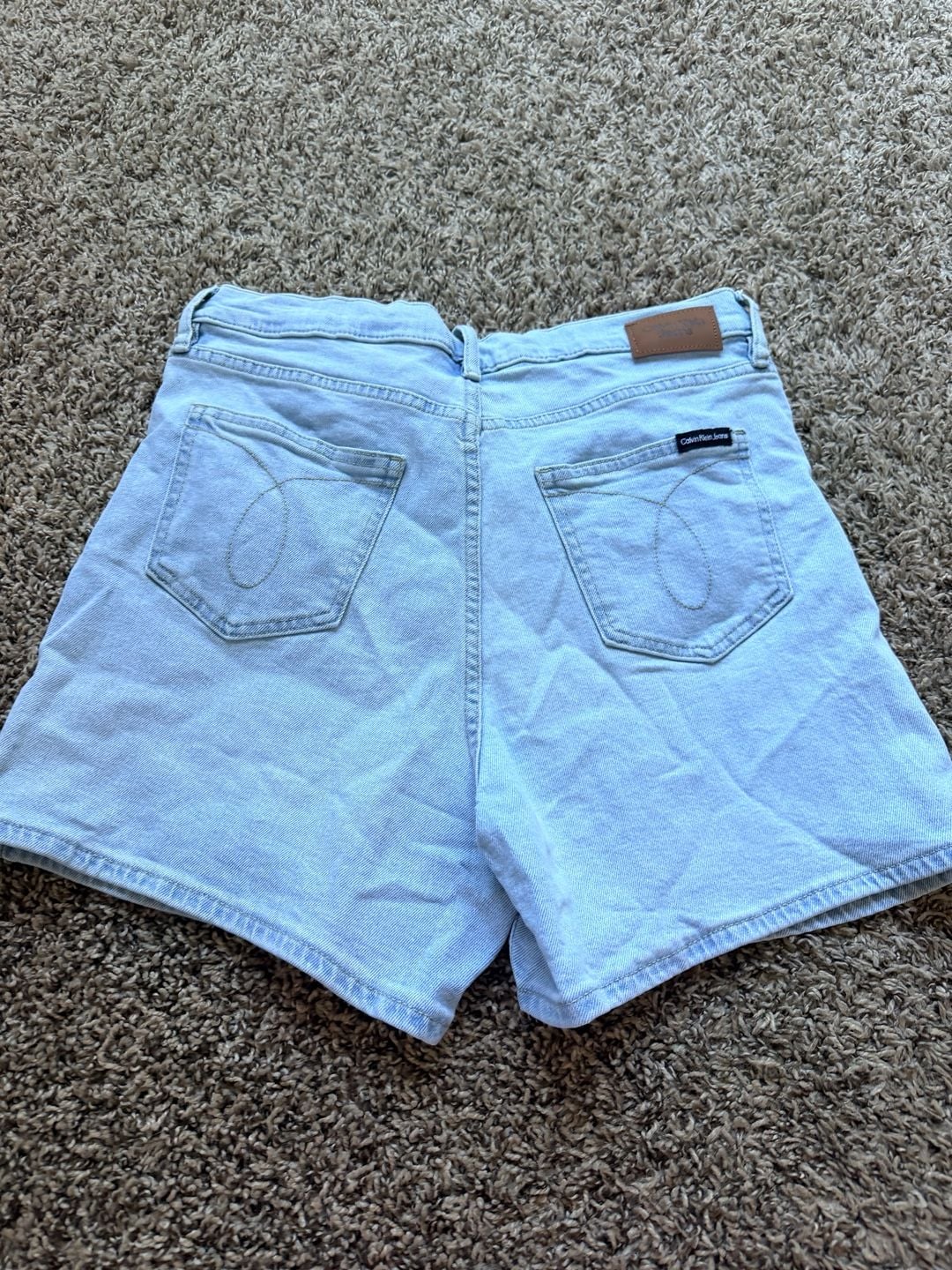 Calvin Klein Jeans Shorts Size 12 Light Wash Denim 3