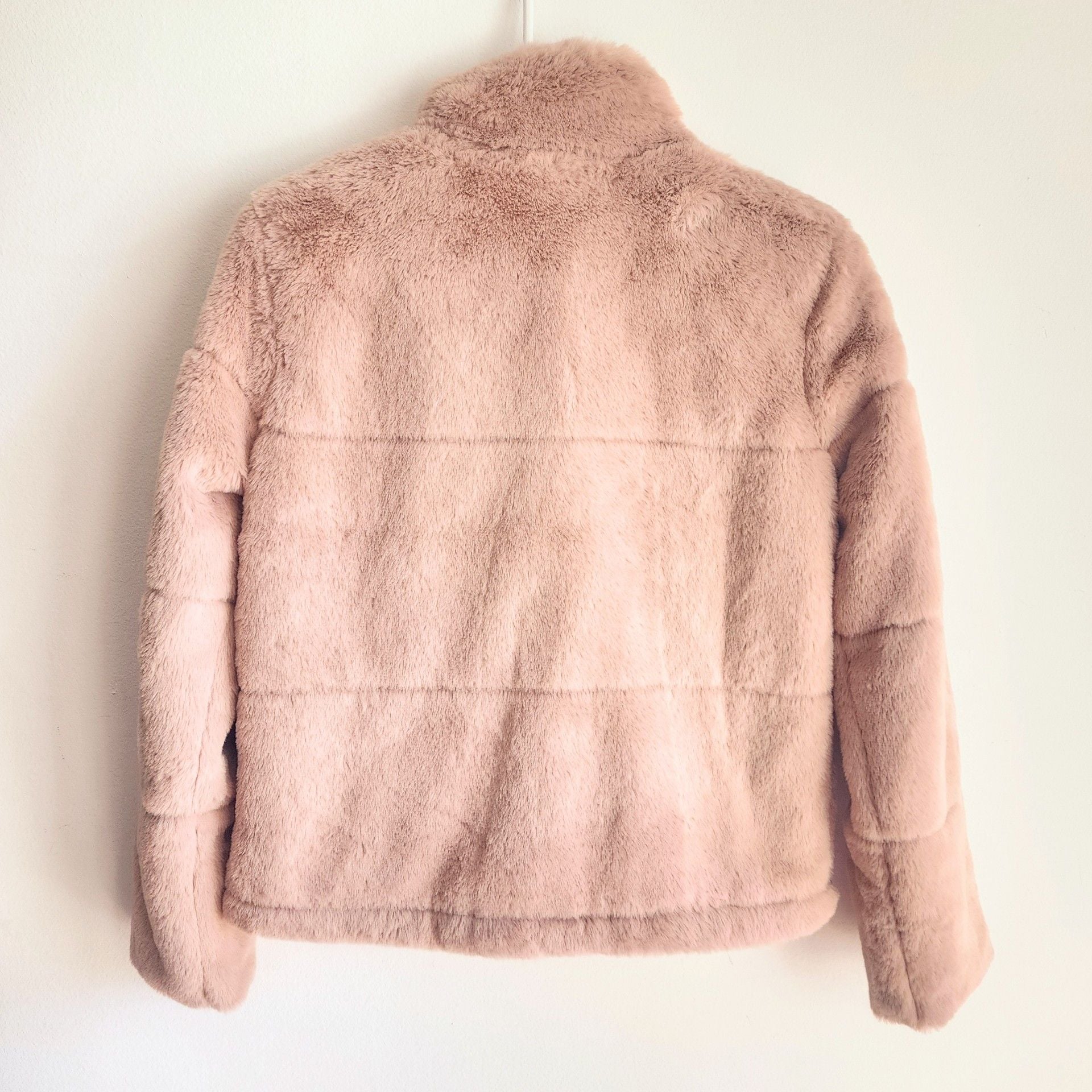 Blashe Faux Fur Puffer Jacket Pink 4