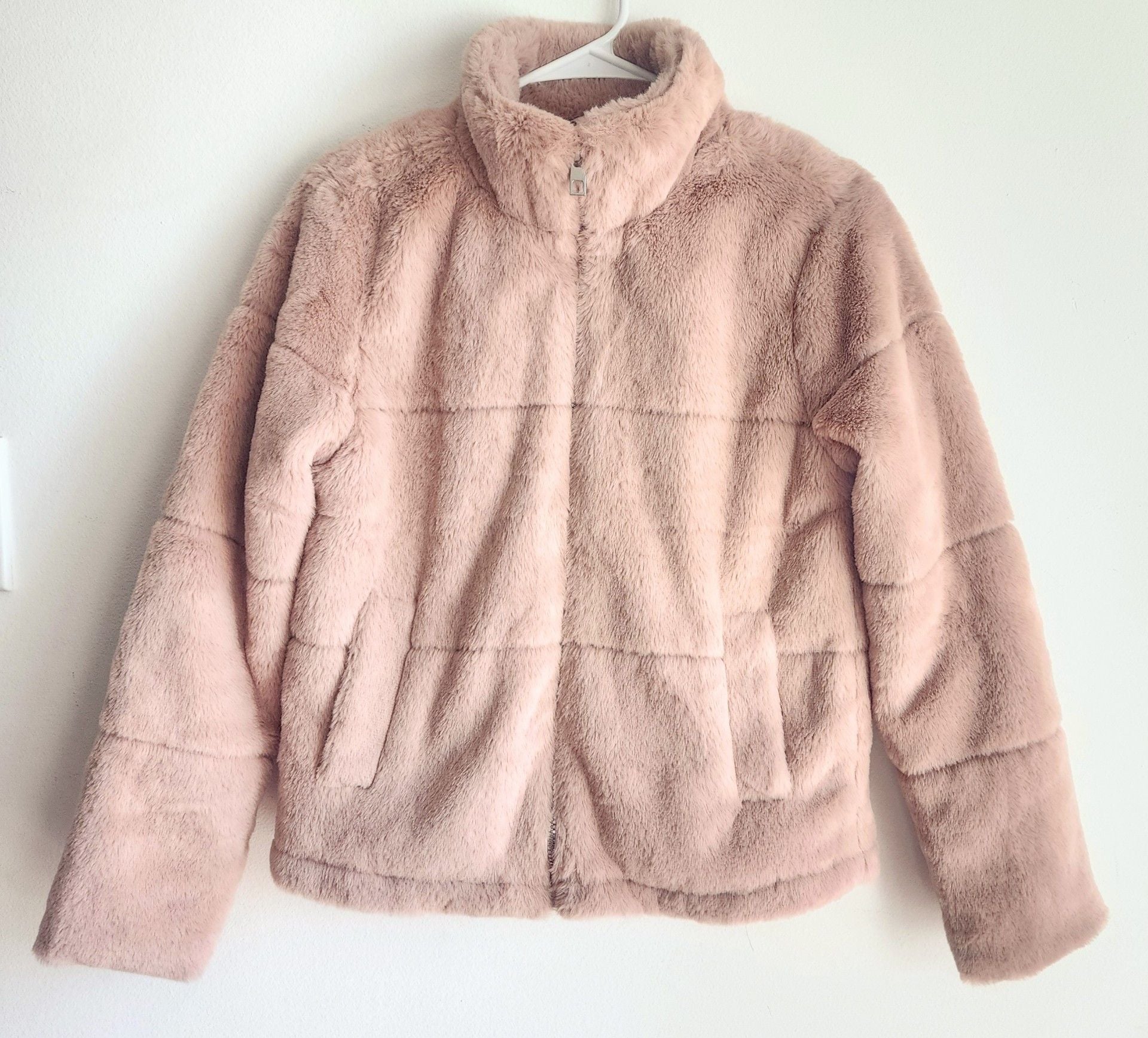 Blashe Faux Fur Puffer Jacket Pink 5