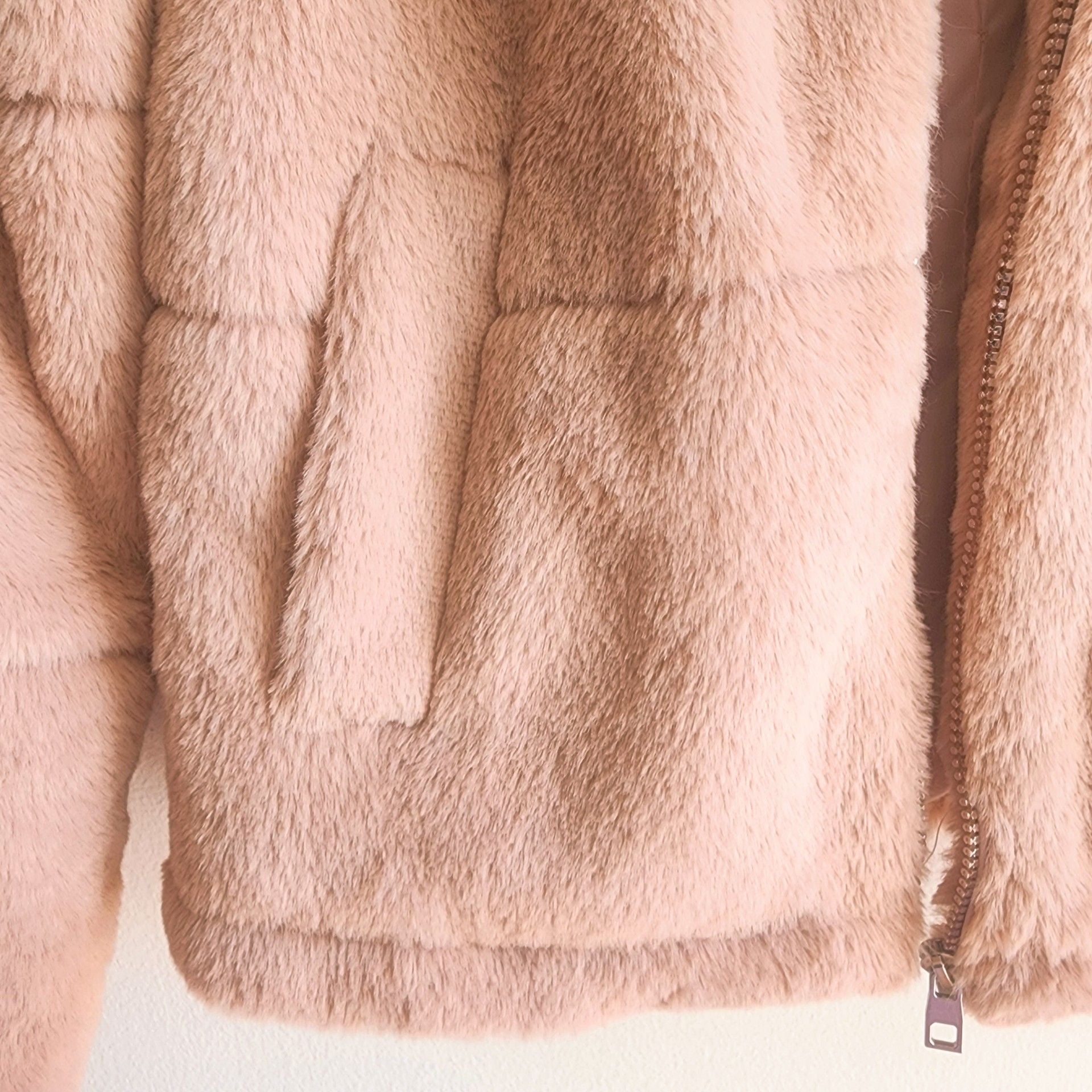 Blashe Faux Fur Puffer Jacket Pink 7