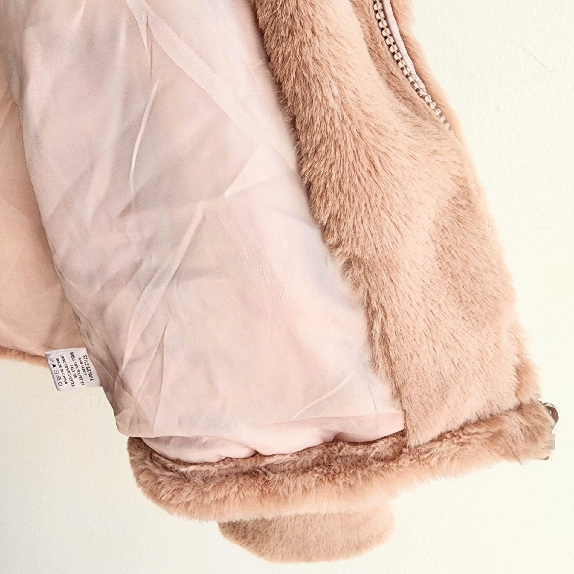 Blashe Faux Fur Puffer Jacket Pink 9